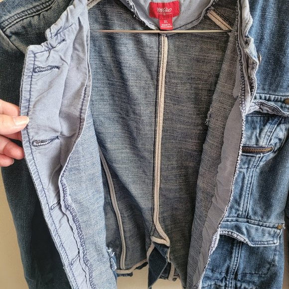 XL Mossimo Juniors/Womens Jean Cotton Utility Jacket - Picture 7 of 7
